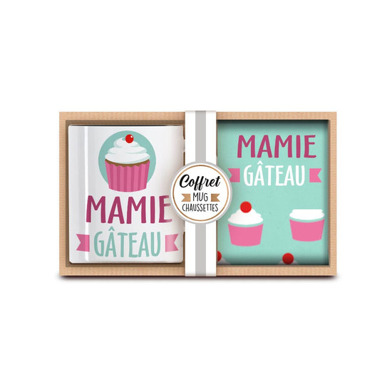 Coffret Mug + Chaussettes Mamie Gâteau
